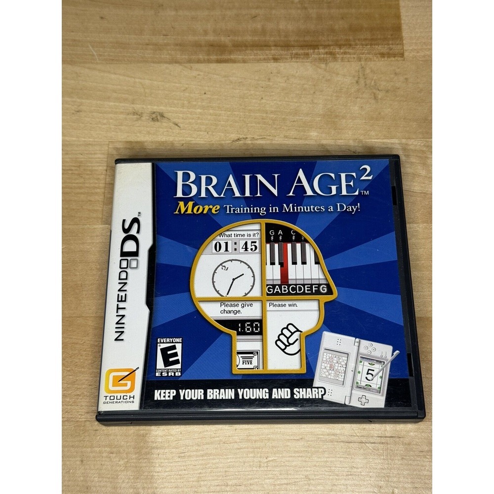 Nintendo‎ DS Brain Age 2 Complete W/Case Instructions Game